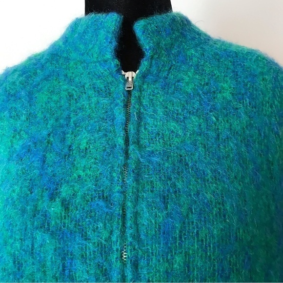Vintage mohair/ wool blend zip coat. Hand woven in Ireland. - Picture 4 of 13